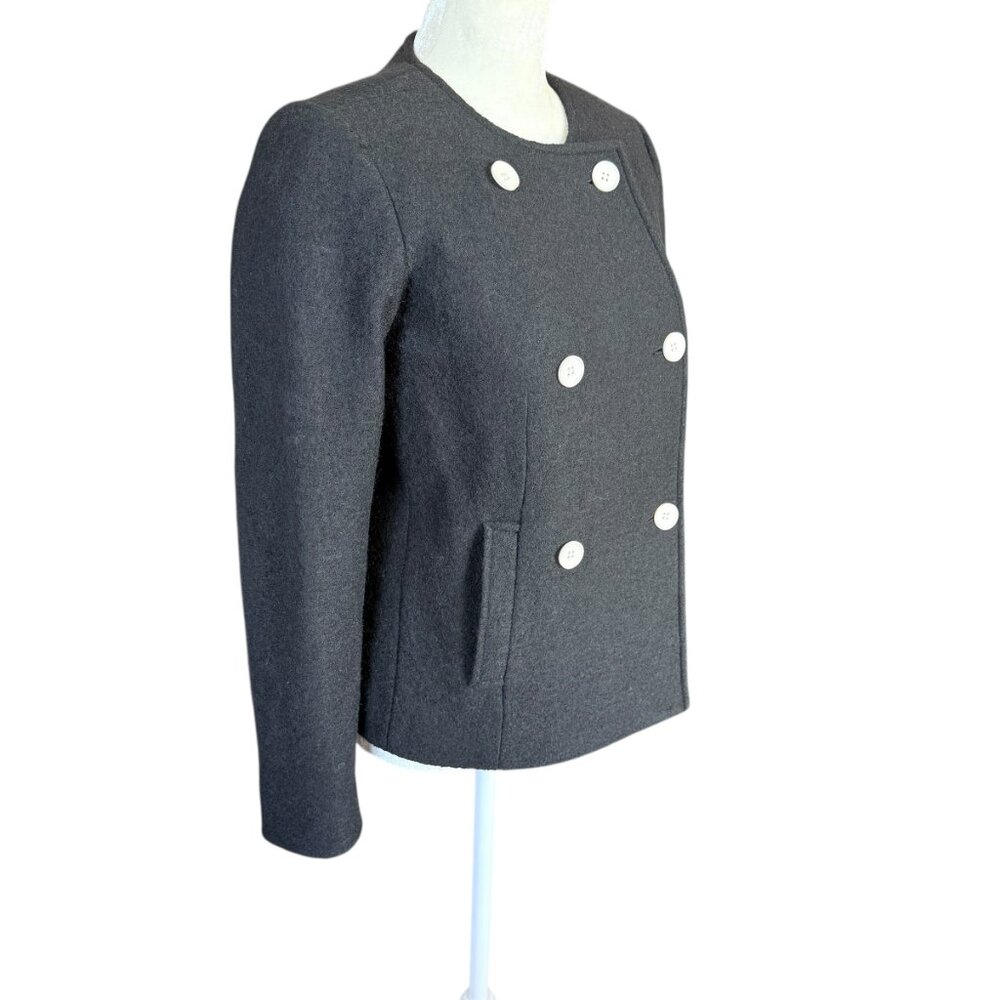 Talbots Black Double Breasted Fully Lined Wool Ja… - image 2